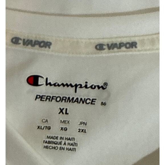 Champion Women's V-Neck Short Sleeve Vapor Select Tee Pullover Size XL White - Picture 6 of 7